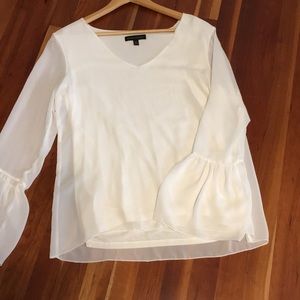 Banana republic cream blouse size medium